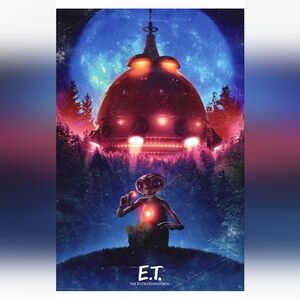 BRAND NEW!💯 E.T. ULTRA PREMIUM GLOSSY 8.5x11 MOVIE COLOR ART REPRINT POSTER!🤩